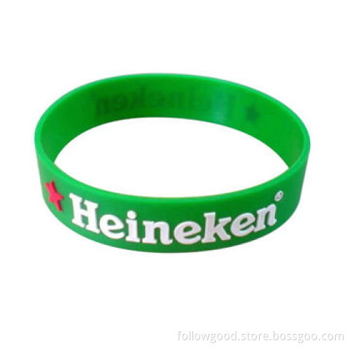 Embossed full color silicone wristbands, high quality
